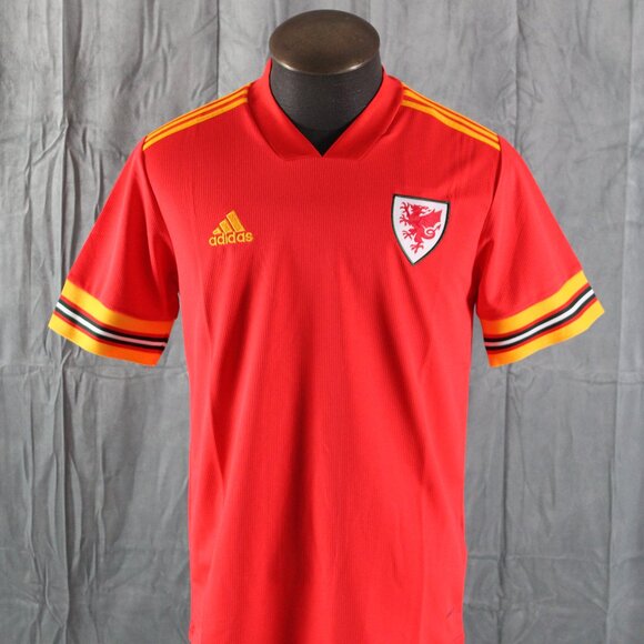 Team Wales Jersey - 2020 Home Jersey by Adidas - Men's Medium (NWT) - Picture 3 of 9